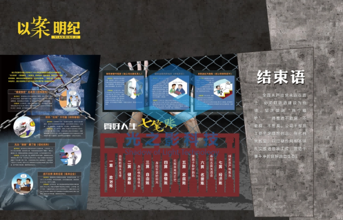 廉政司法警示教育展厅建设人生七笔账效果图